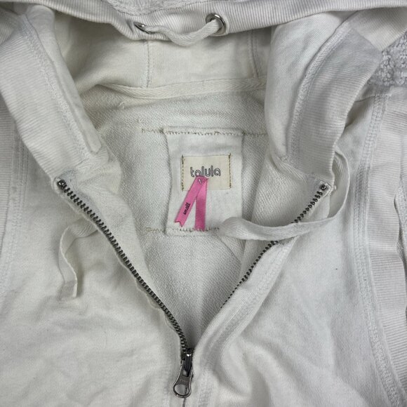 Aritzia TALULA Ladies Sleeveless Hoodie White Size Small Read** - Picture 10 of 16